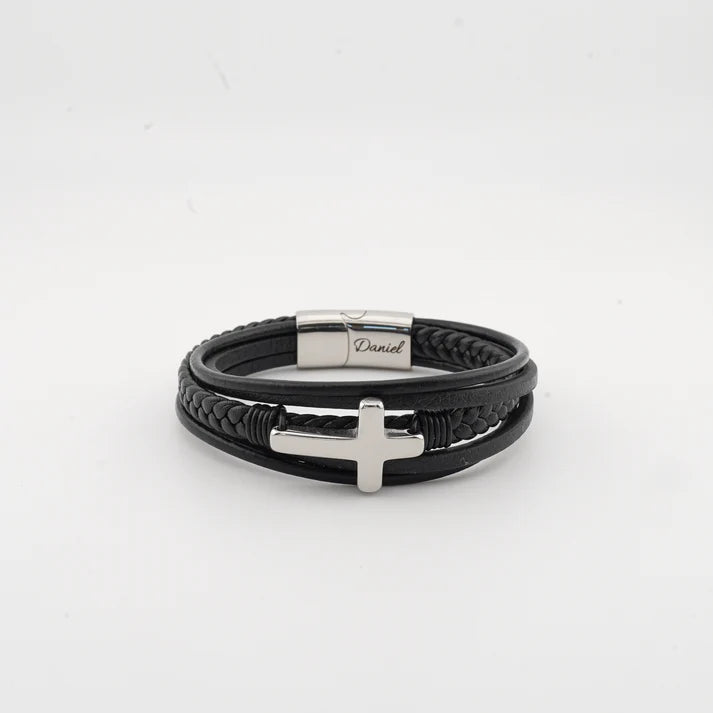 "To My Grandson" Engraved Bracelet