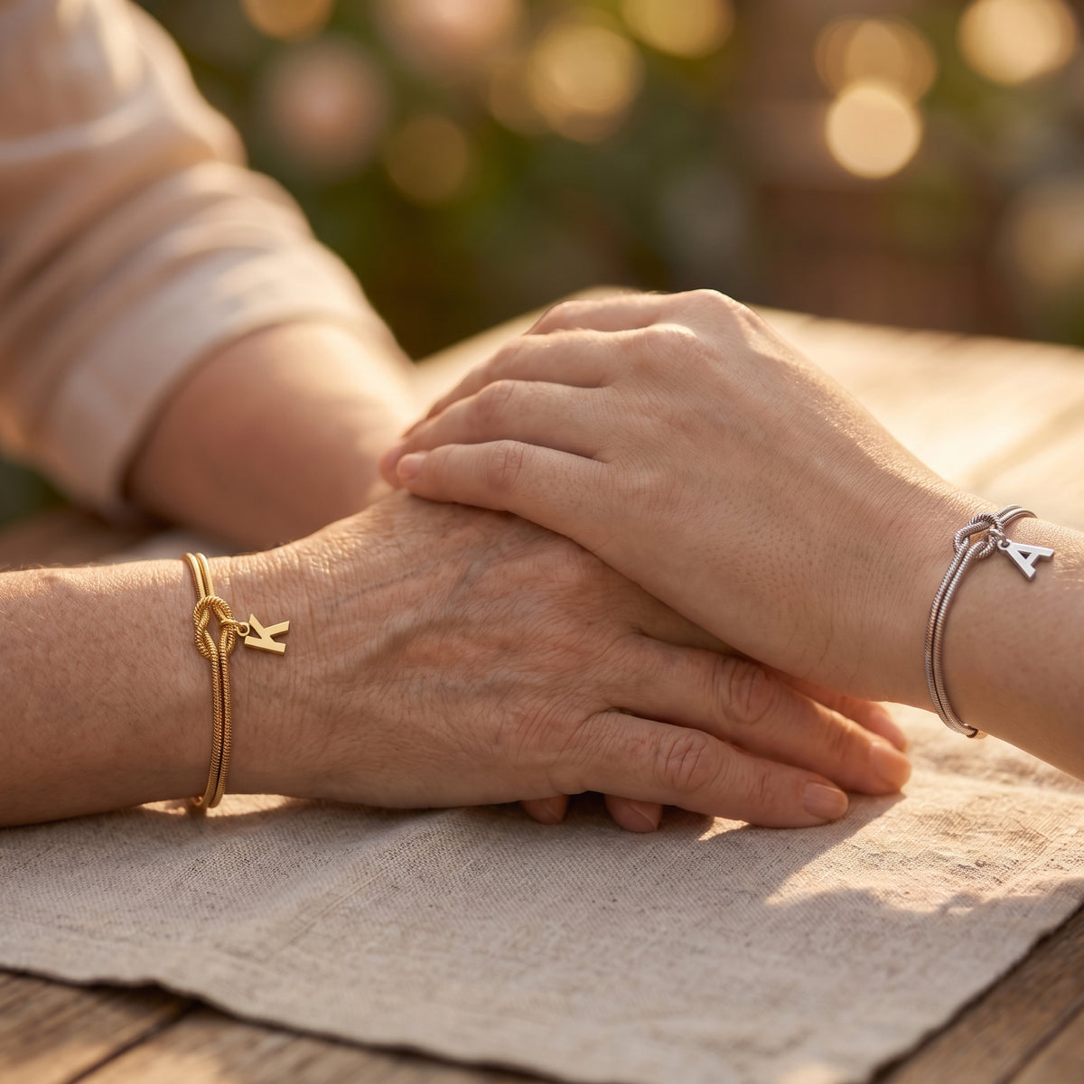 Forever Knot Initial Bracelet