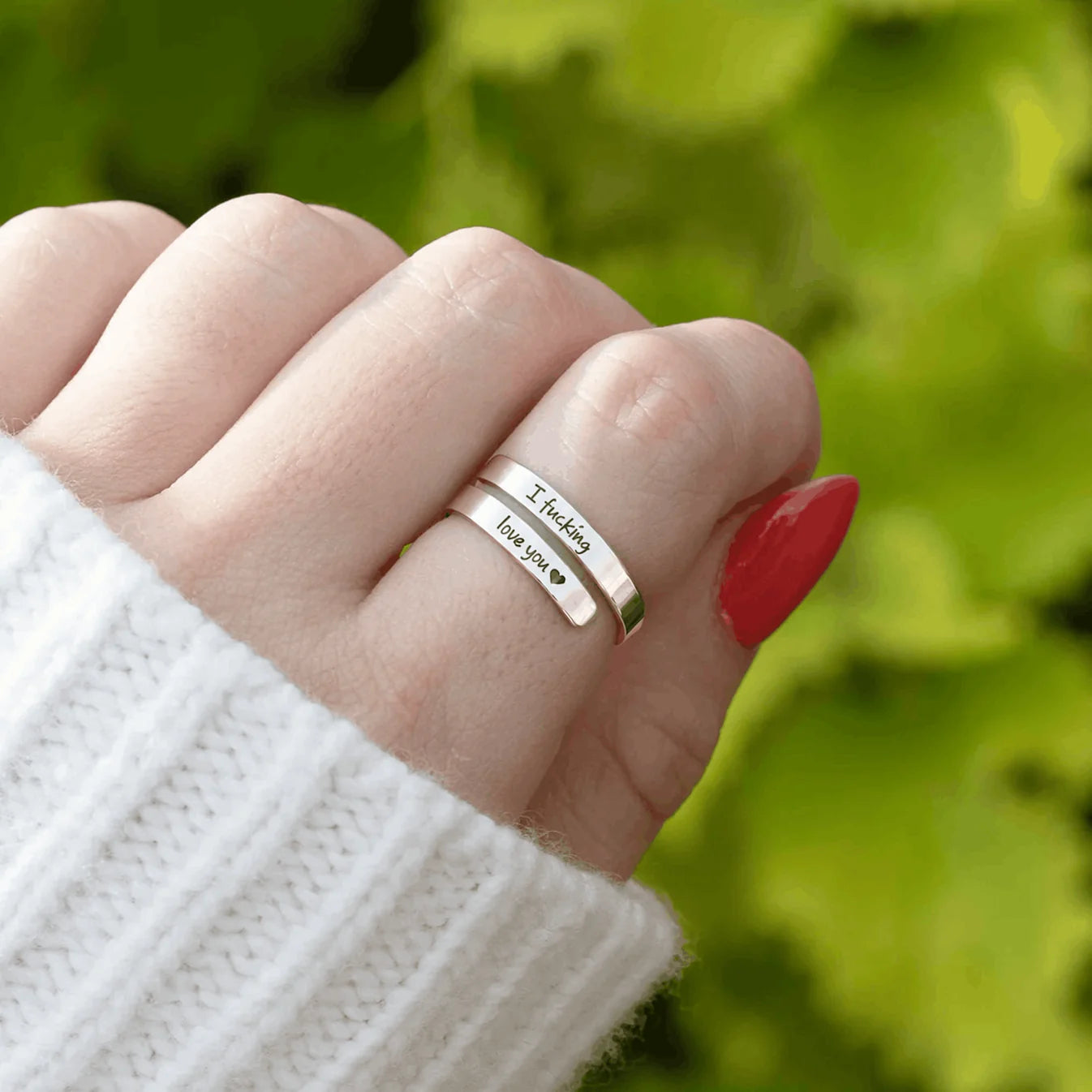 I F♡cking Love You Adjustable Ring