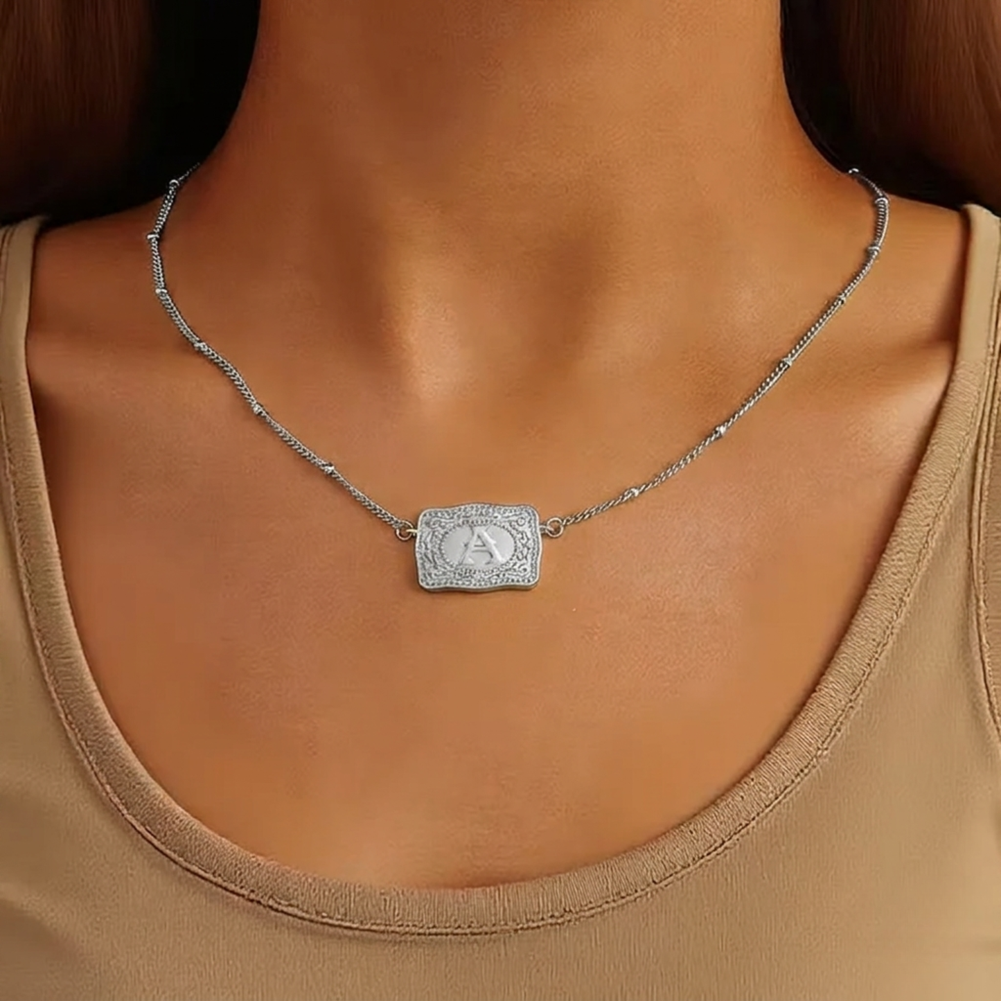Rodeo Initial Charm Necklace