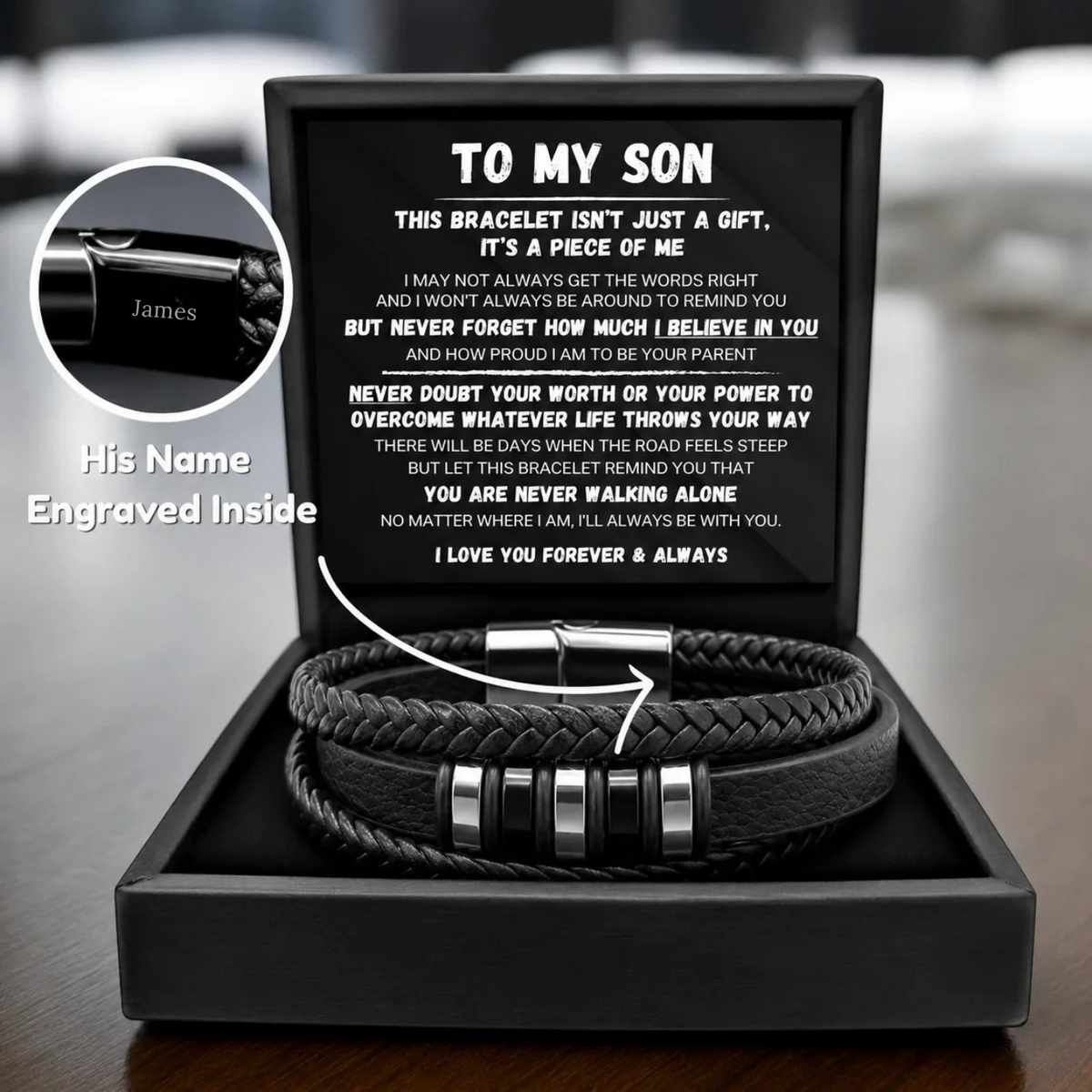 To My Son – Never Alone Bracelet