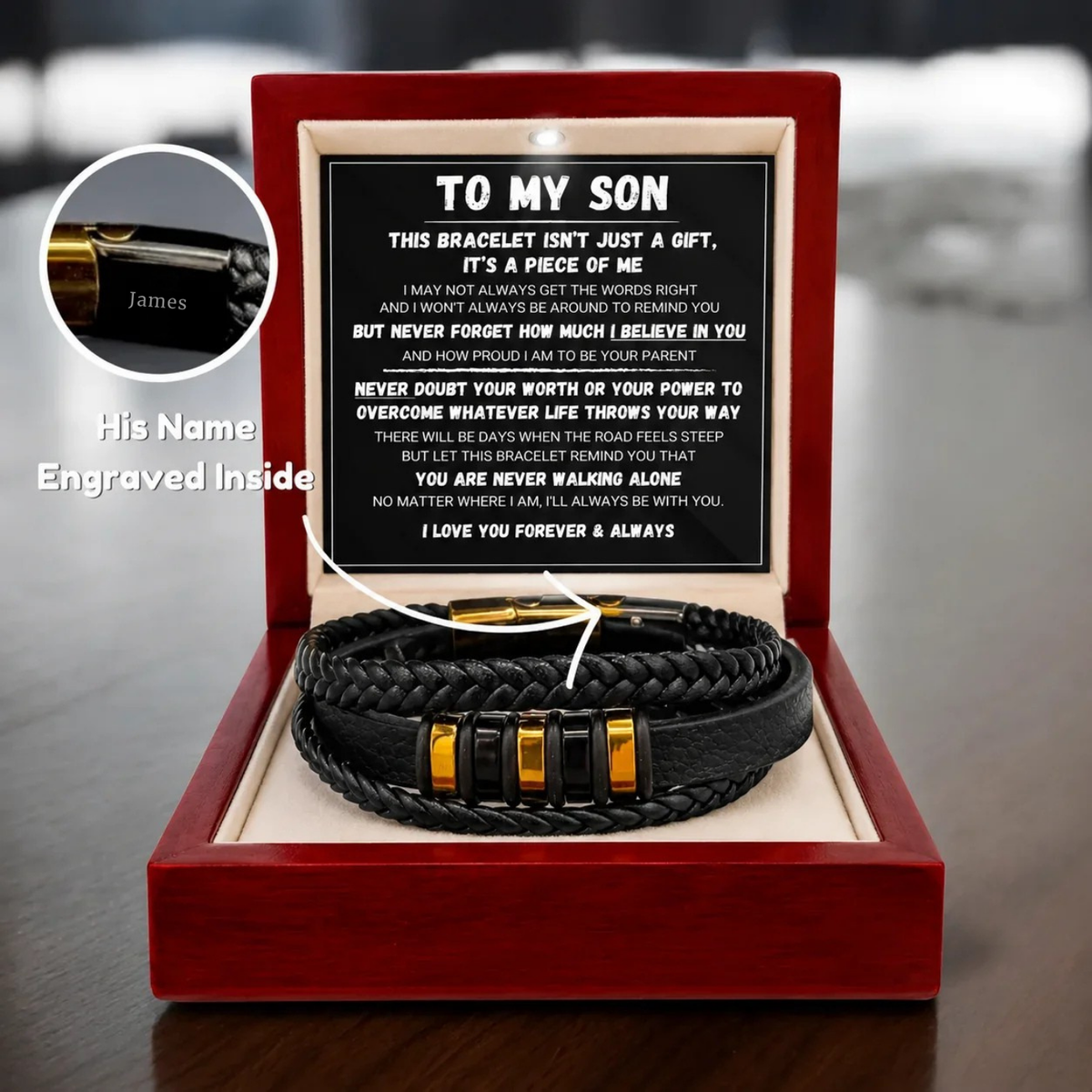 To My Son – Never Alone Bracelet