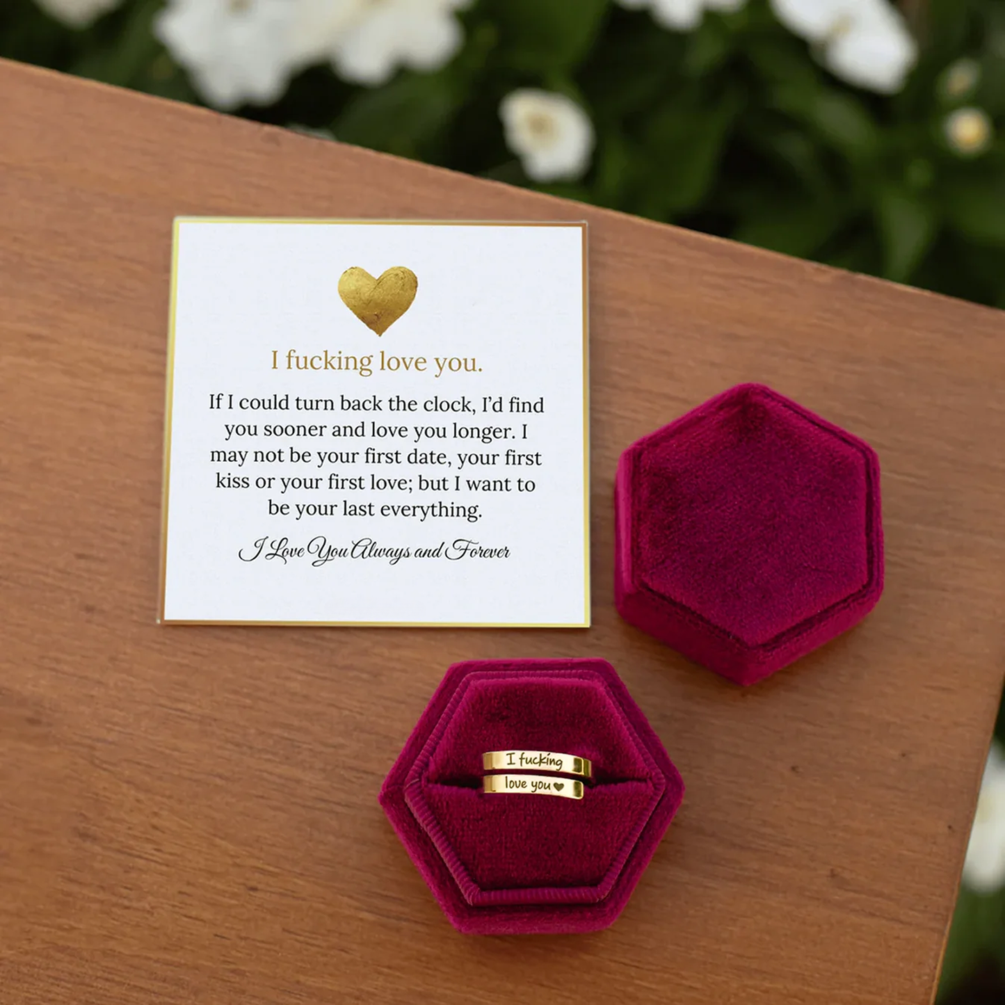 I F♡cking Love You Adjustable Ring