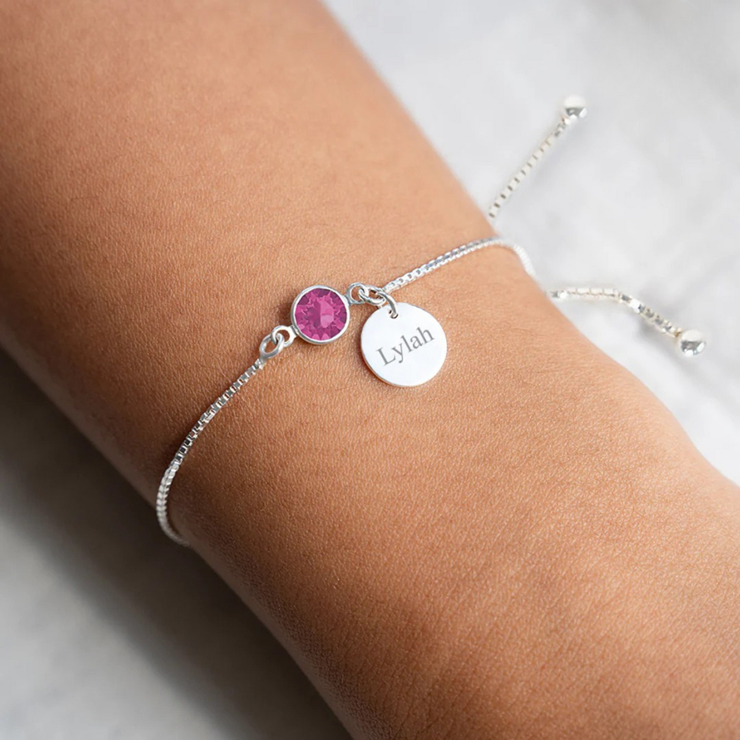Personalized Birthstone Name Bracelet