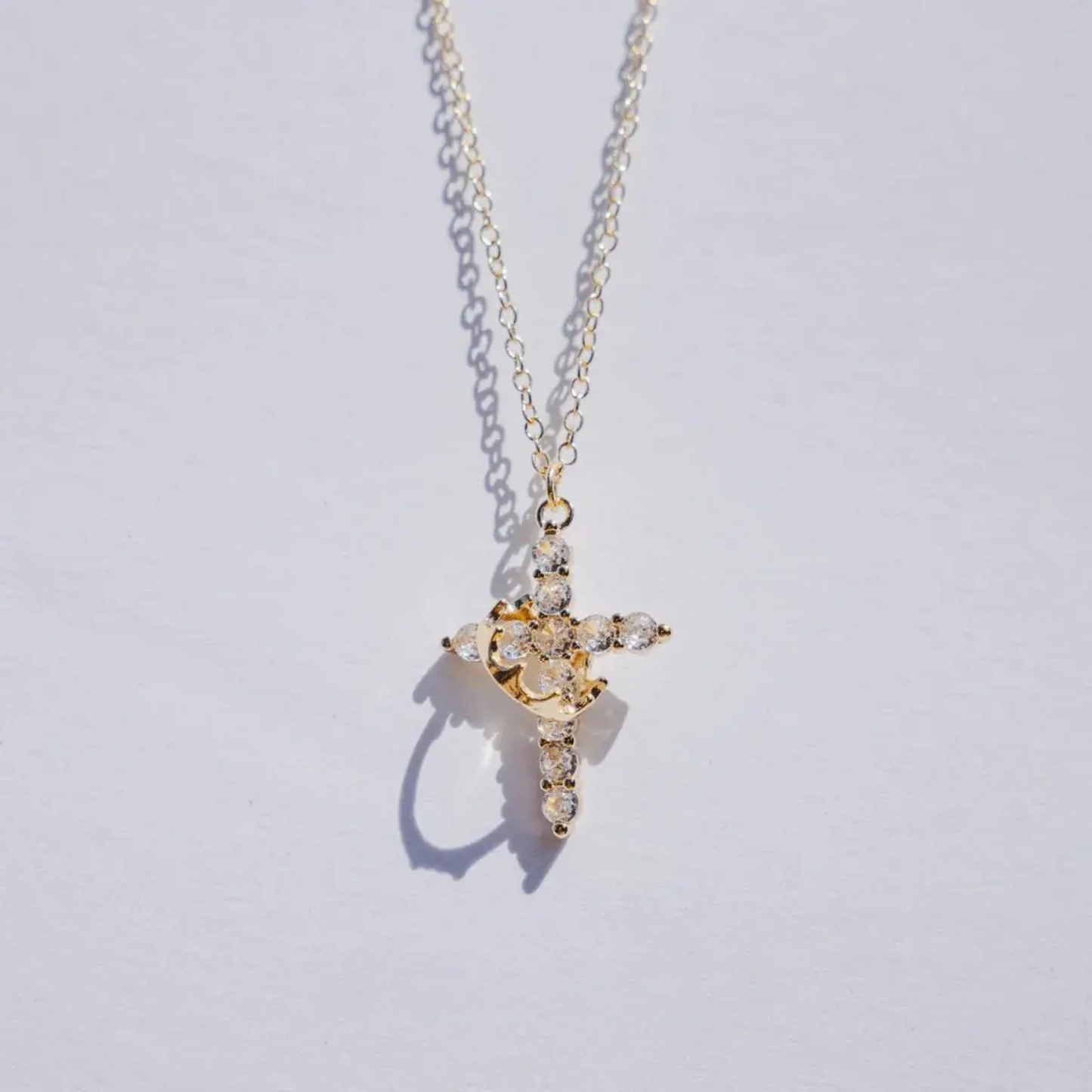 Crown Cross Faith Necklace