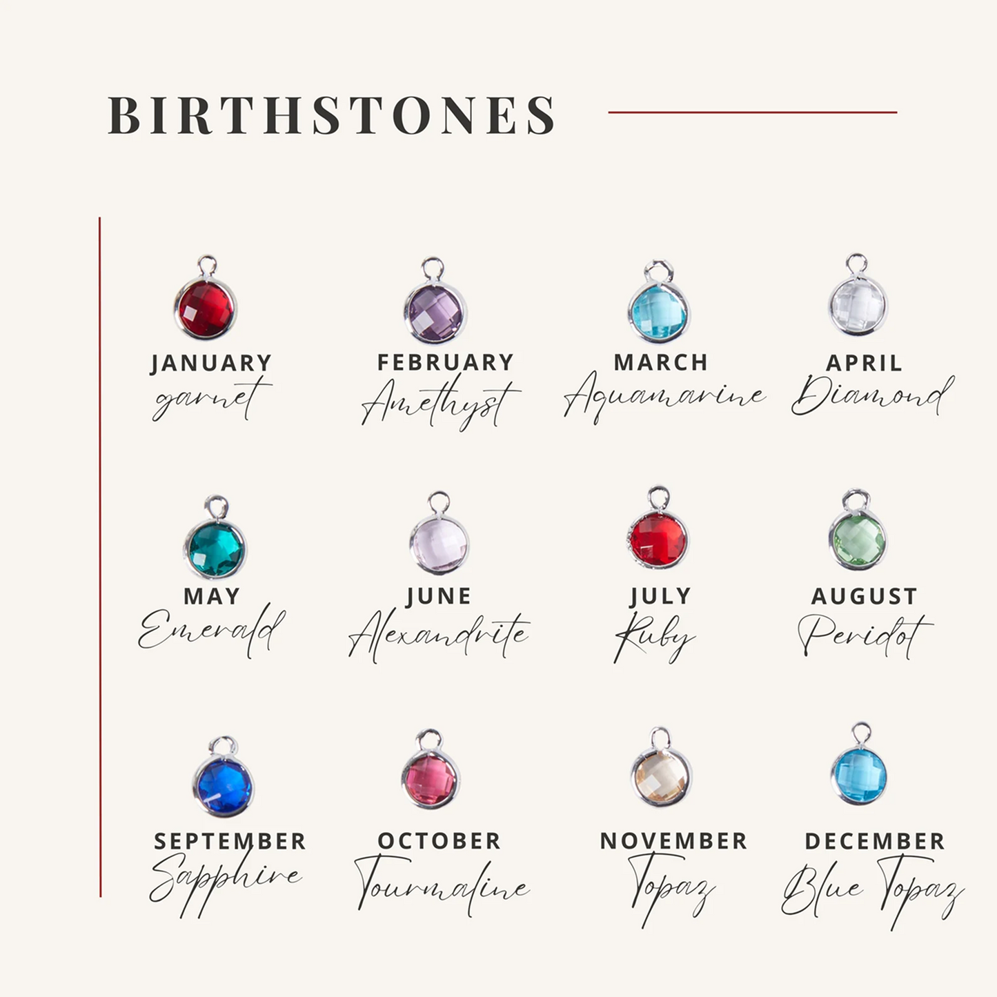 Name Birthstone Bracelet