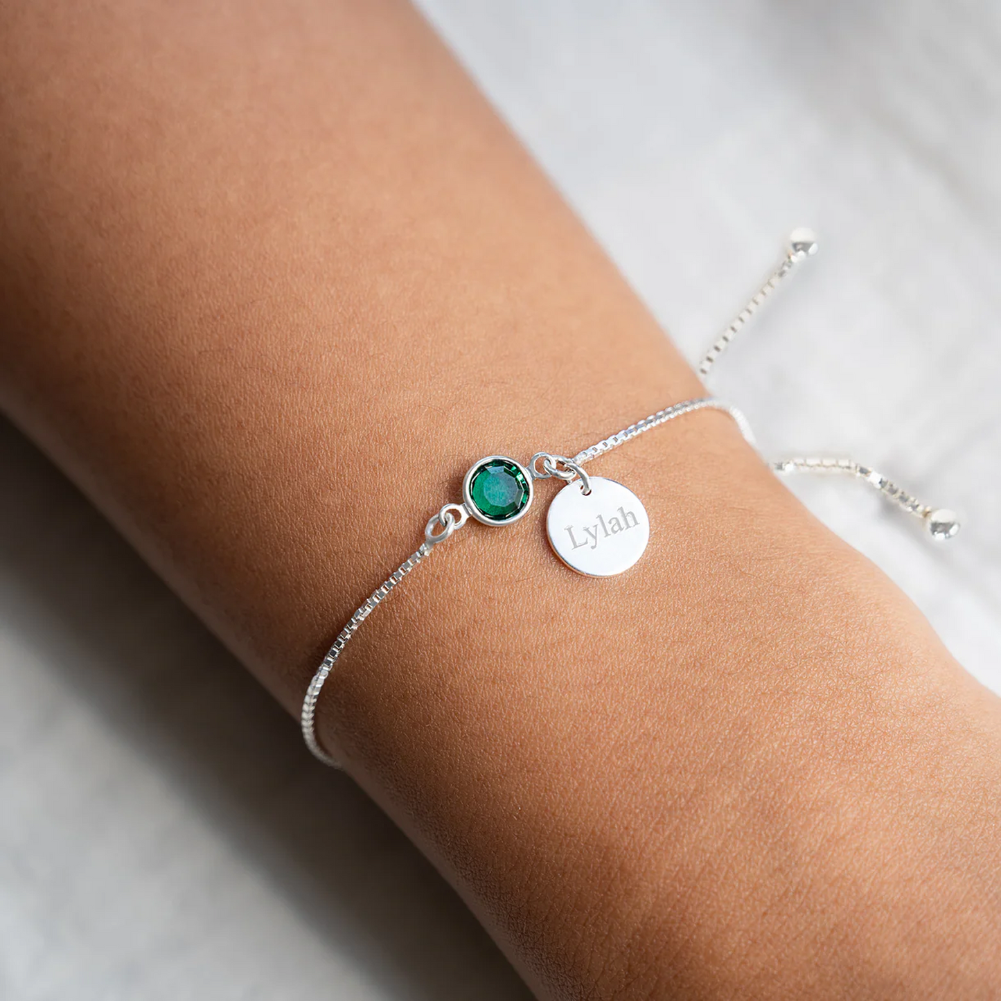 Personalized Birthstone Name Bracelet