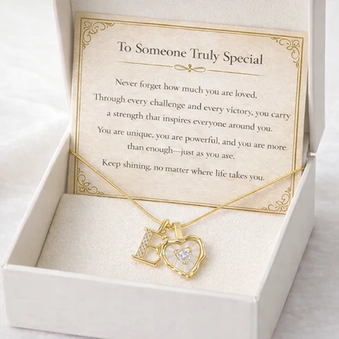 Love & Initial Necklace