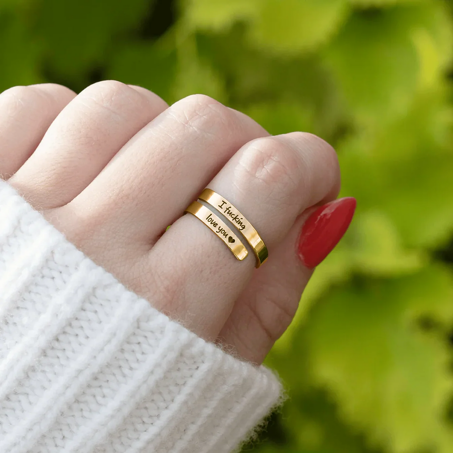 I F♡cking Love You Adjustable Ring